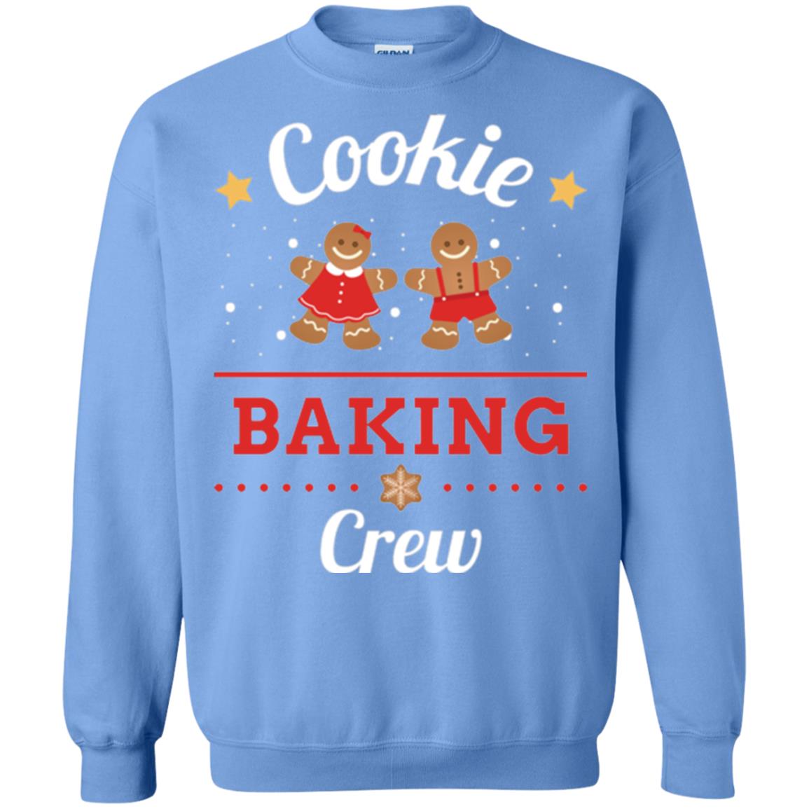 Christmas T-shirt Gingerbread Cookie Baking Crew Carolina Blue