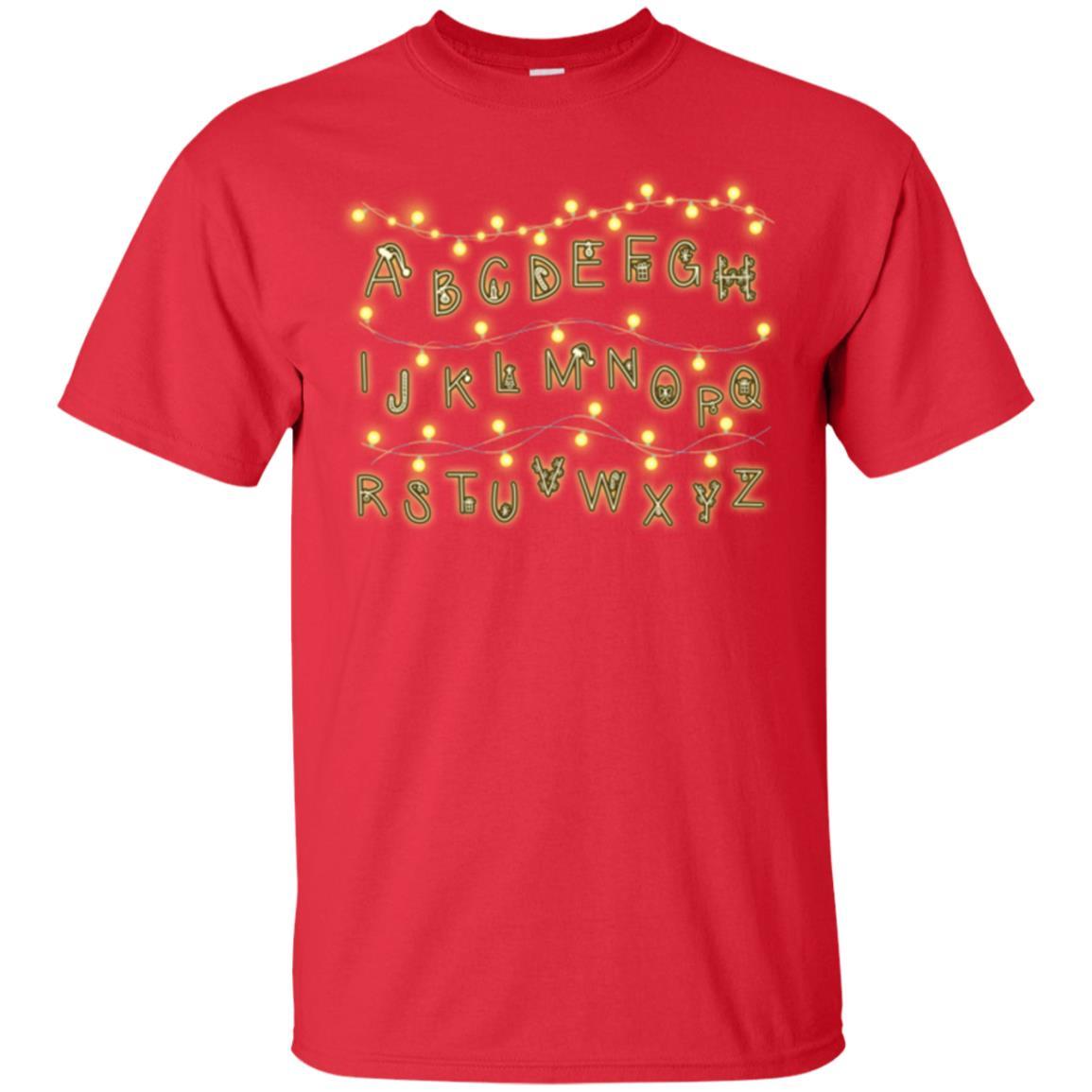 Alphabet Fairy Lights T-shirt Red