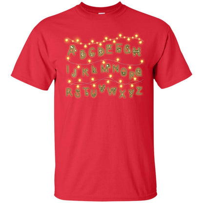 Alphabet Fairy Lights T-shirt Red