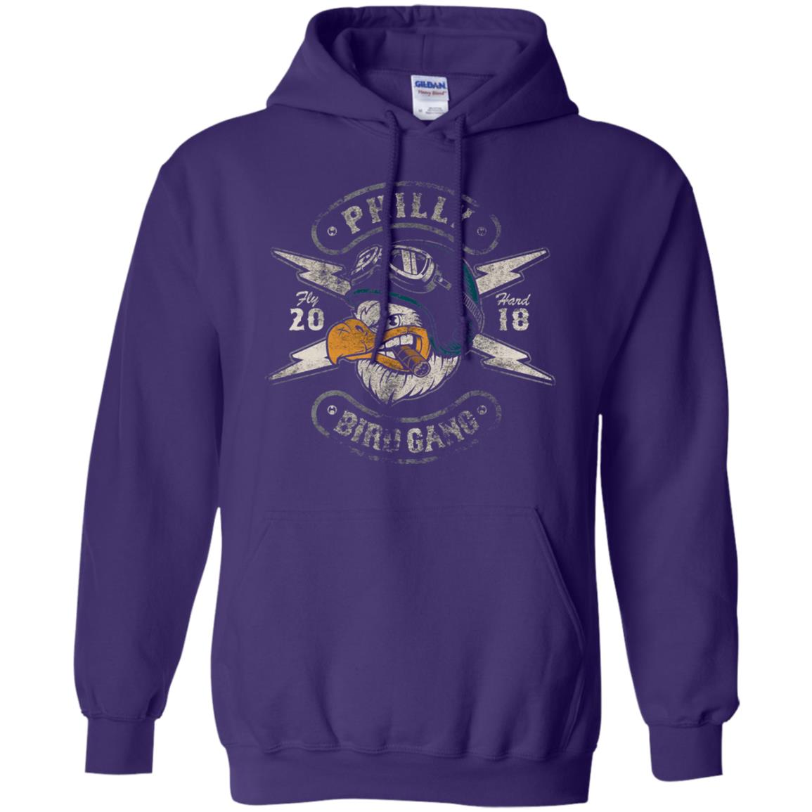 Bird Gang Eagles T-shirt Vintage Distressed Purple