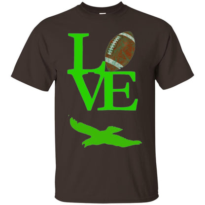 Football Lover T-shirt Love Football Flying Bird T-shirt Dark Chocolate