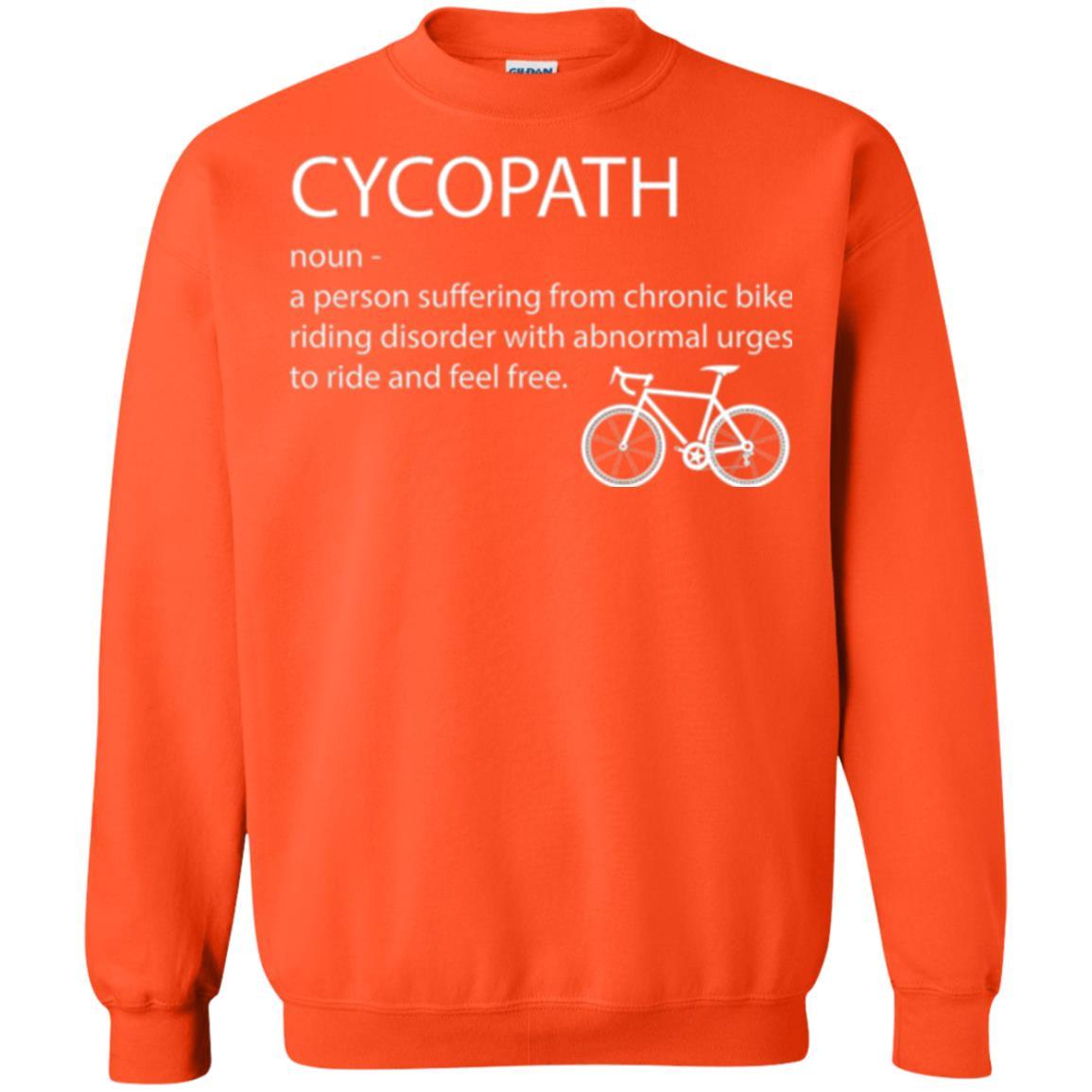 Biker T-shirt Cycopath Definition T-shirt Orange
