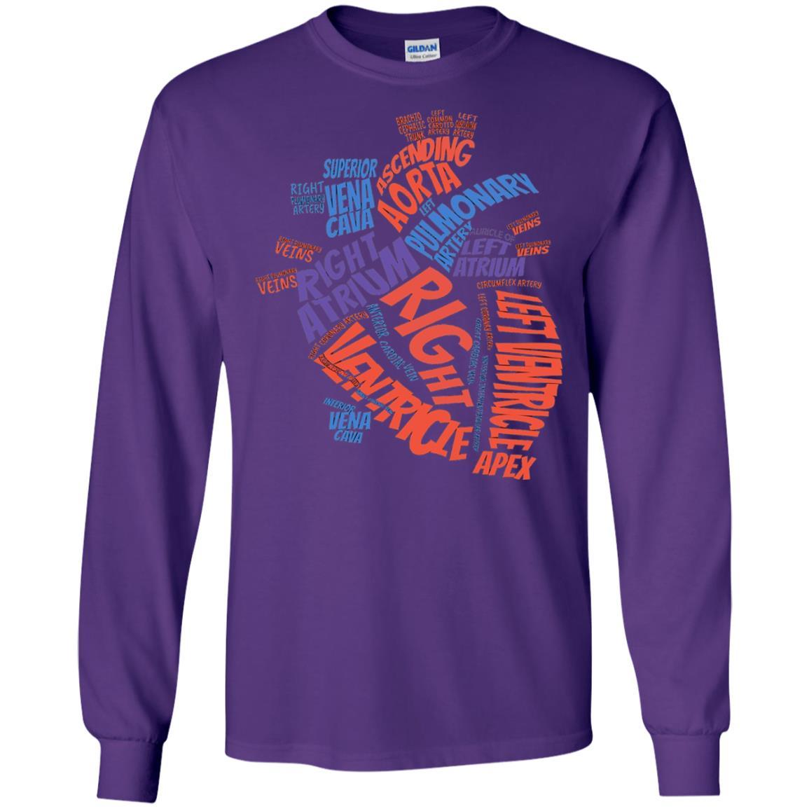 Anatomical Heart T-shirt Purple