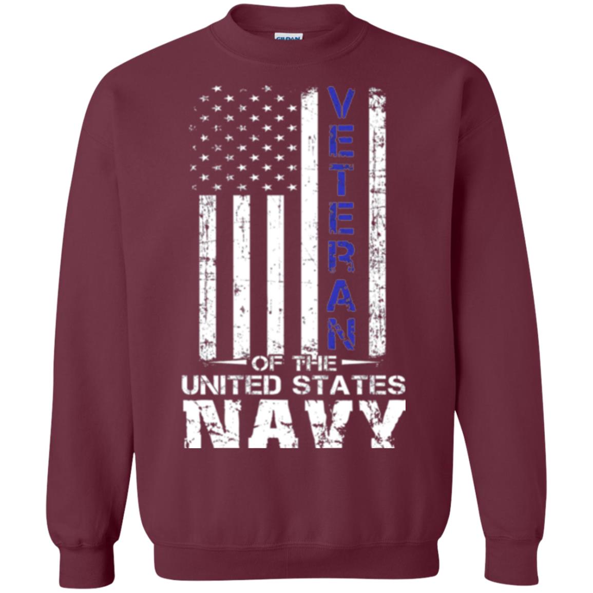 Us Navy Veteran T-shirt Maroon