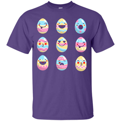 Egg Emoji Easter Happy Egg Hunt For Kids T-shirt Purple