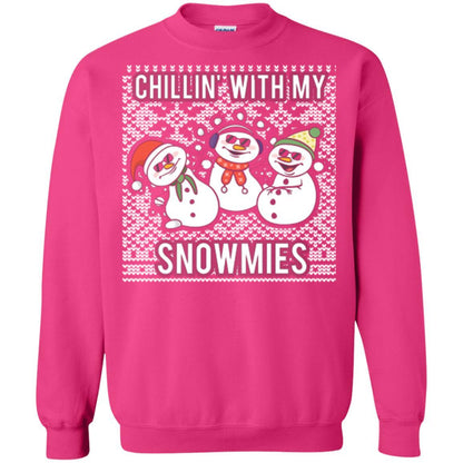 Christmas T-shirt Chillin' With My Snowmies Heliconia