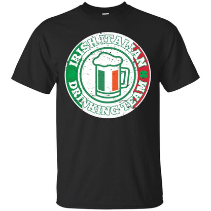 Irish Italian Drinking Team Italy Flag St Patrick_s Day T-shirt Black