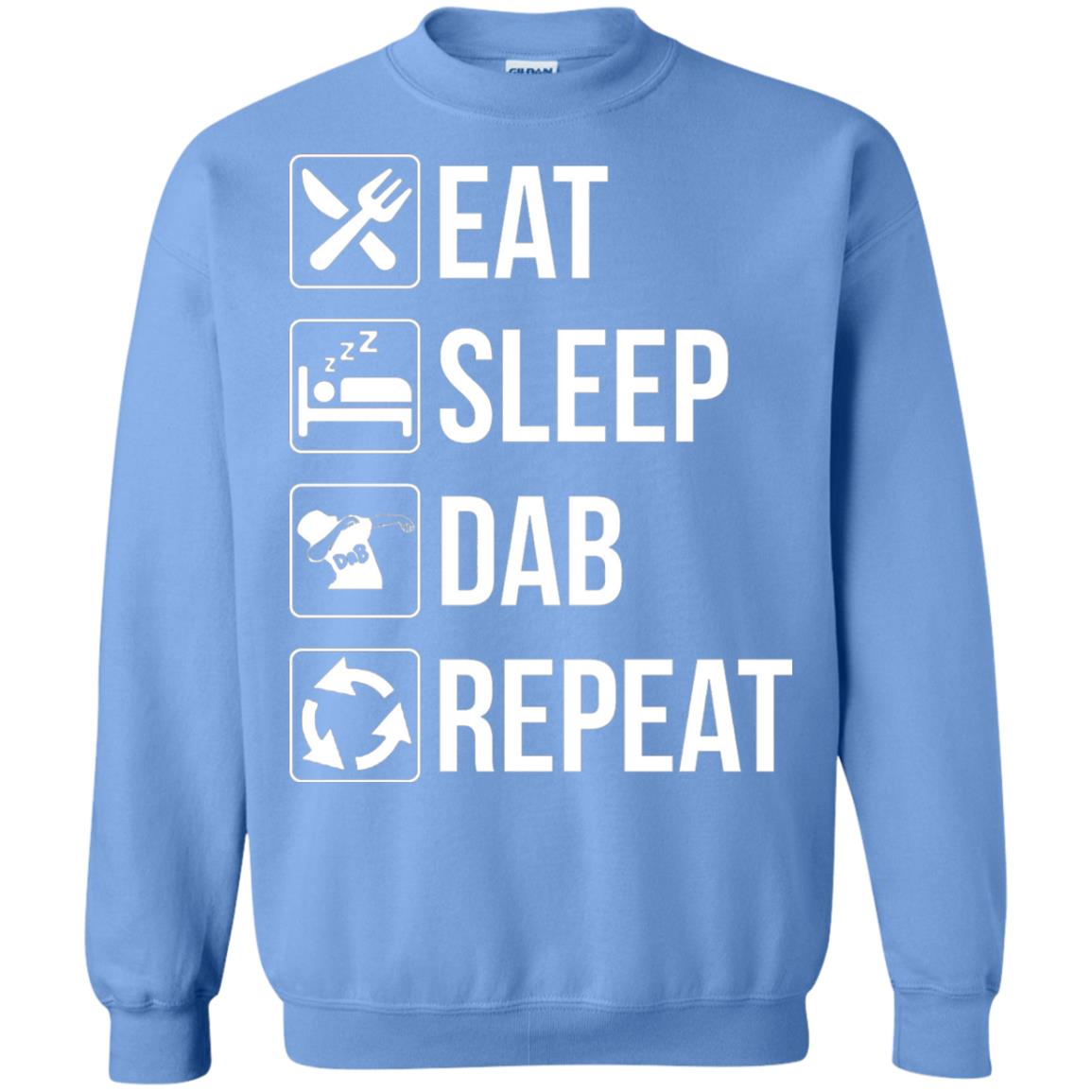 Funny Eat Sleep Dab Repeat T-shirt Carolina Blue