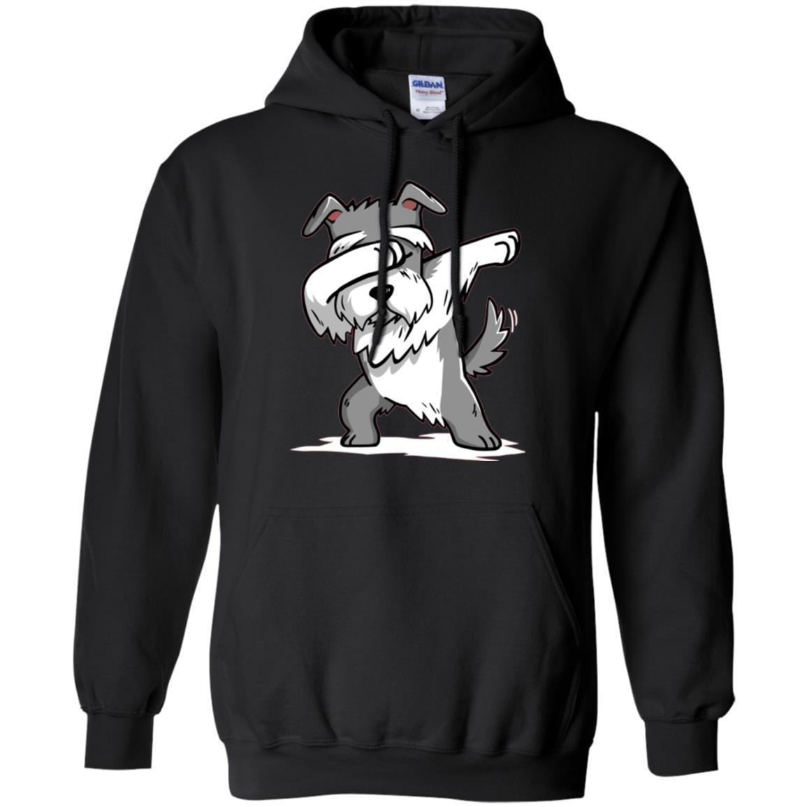 Dog Lover T-shirt Miniature Schnauzer Cute Dabbing Black