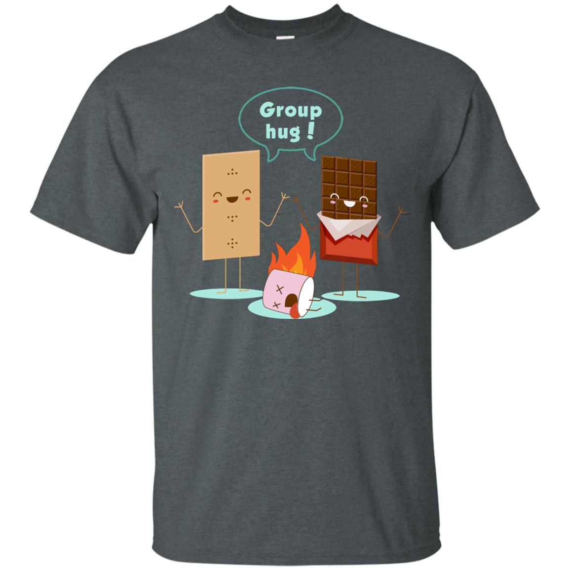 Funny Smores Chocolate Marshmallow Hiking Camping T-shirt Dark Heather