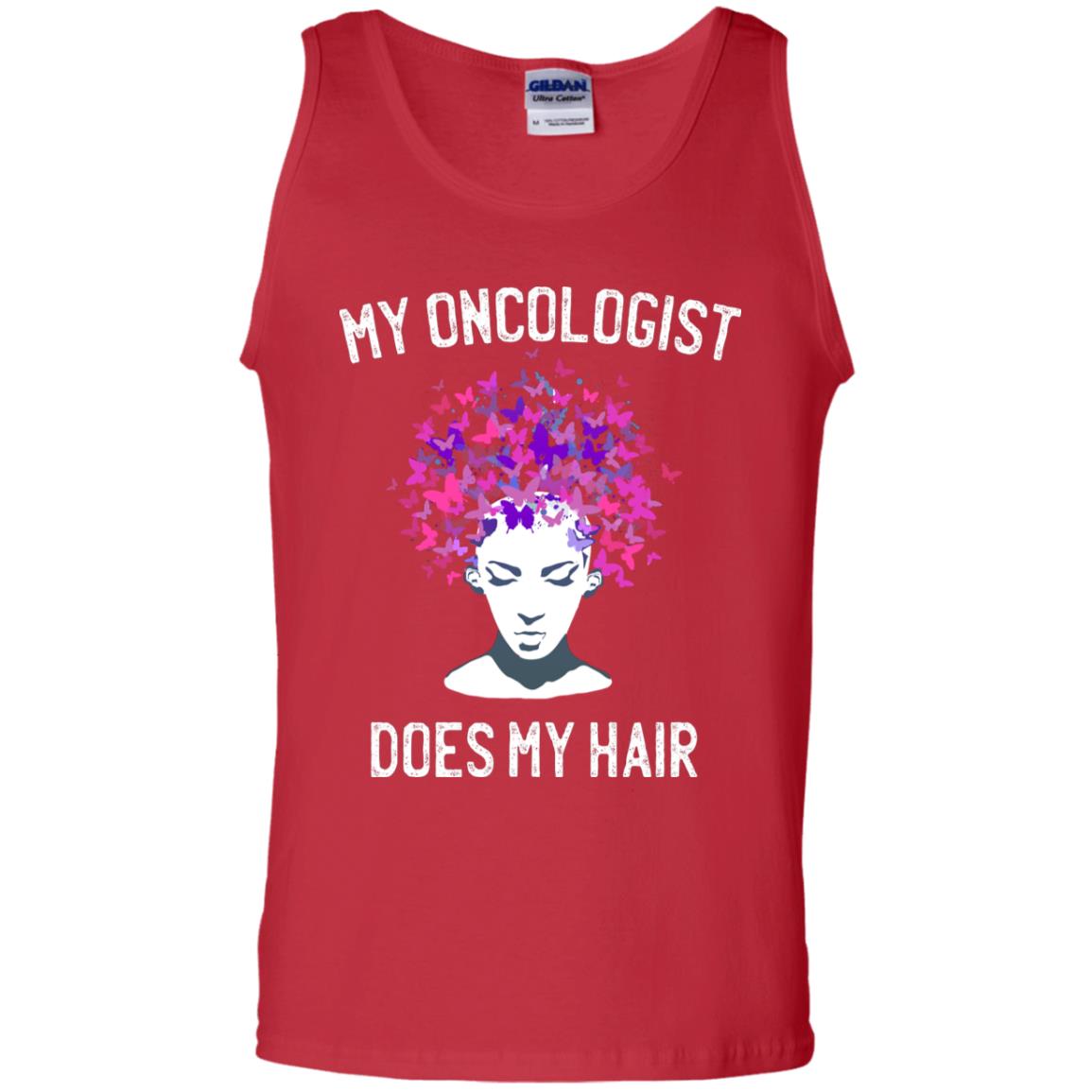 My Oncologist Does My Hair Breast Cancer Awareness Shirt Red
