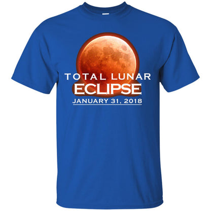 Lunar Eclipse T-shirt January 31, 2018 Graphic T-shirt Royal