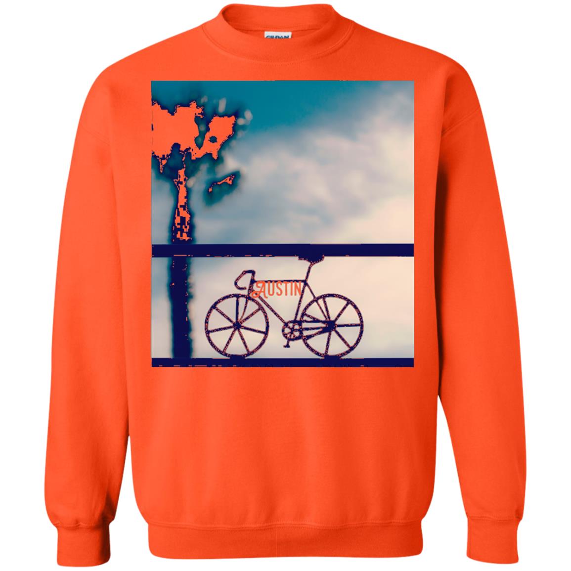 Biking In Austin T-shirt Orange