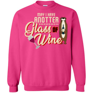 May I Have Anotter Glass Of Wine Funny Otter Shirt For Drinking LoversG180 Gildan Crewneck Pullover Sweatshirt 8 oz.