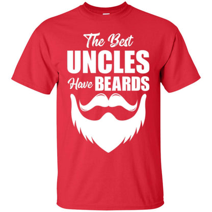 The Best Uncles Have Beards T-shirt Funny Uncle Red