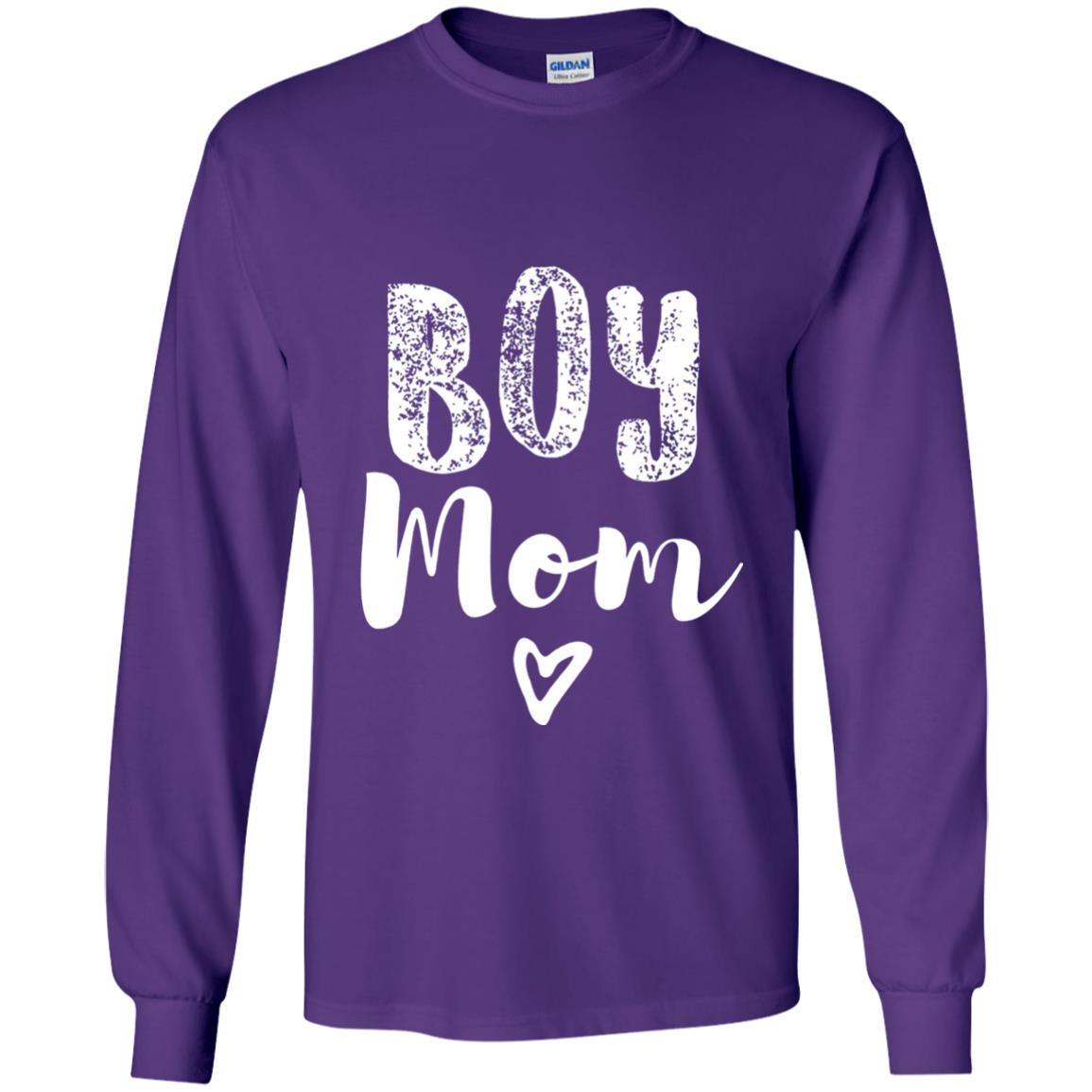Cute Boy Mom T-shirt Purple