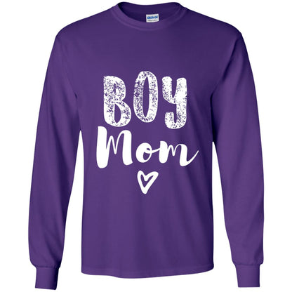 Cute Boy Mom T-shirt Purple
