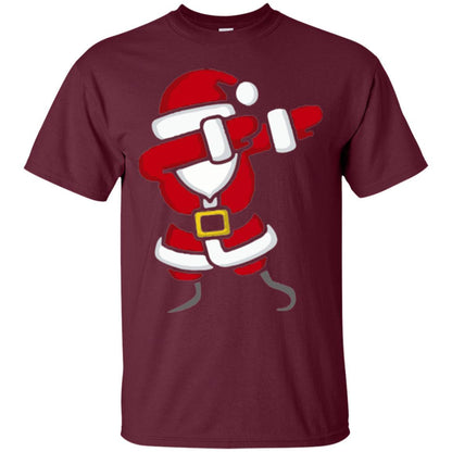 Christmas T-shirt Dabbing Santa Claus Maroon