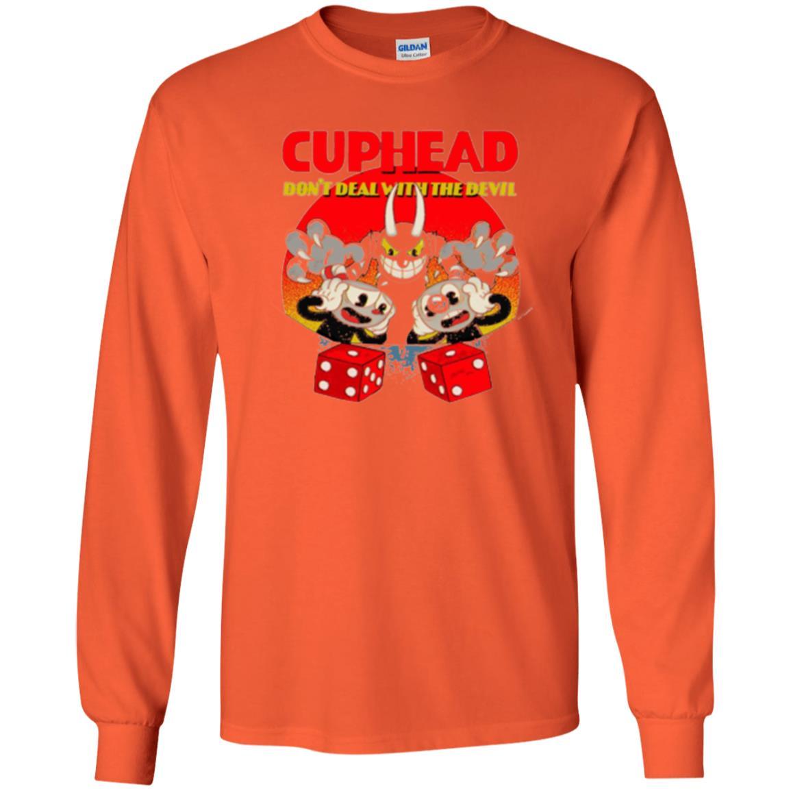 Cuphead And Mugman Devil_s Dice Video Game Graphic T-shirt Orange