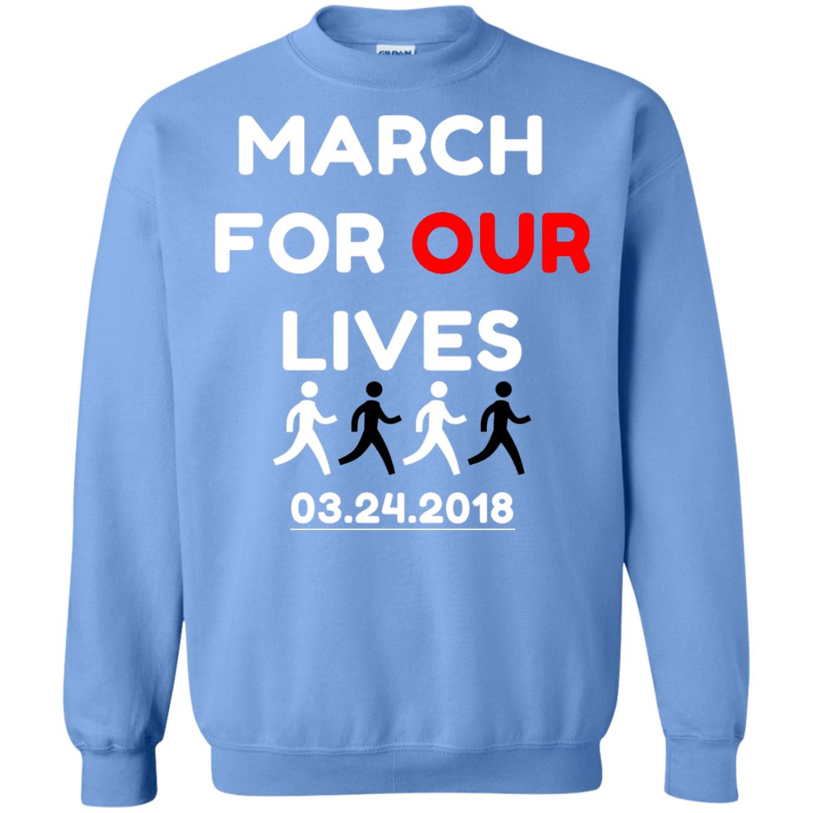 March For Our Lives Gun Control T-shirt Carolina Blue