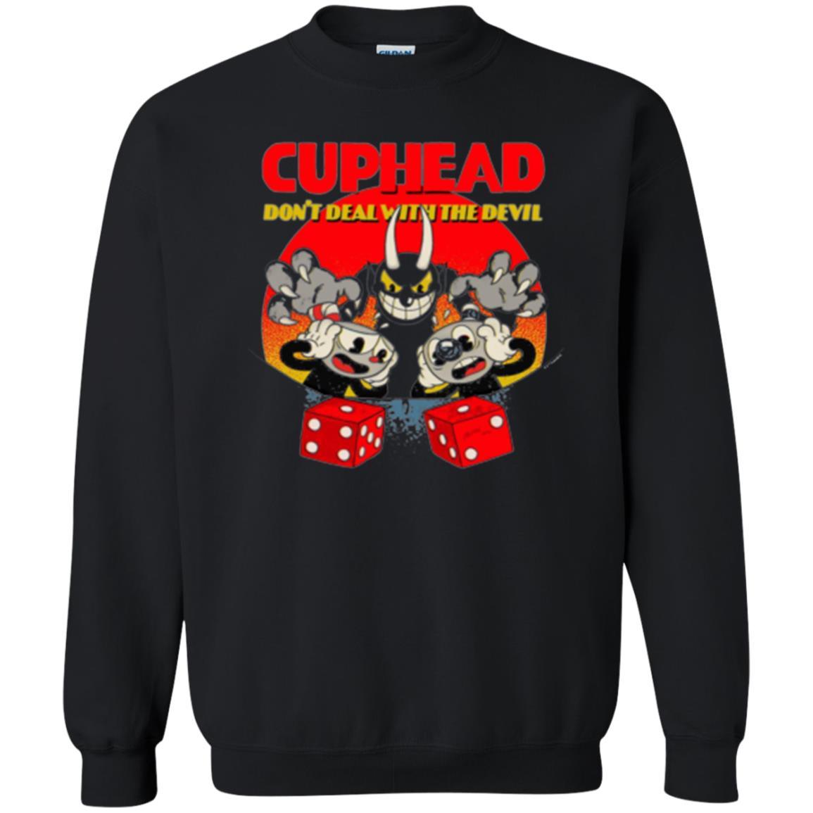 Cuphead And Mugman Devil_s Dice Video Game Graphic T-shirt Black
