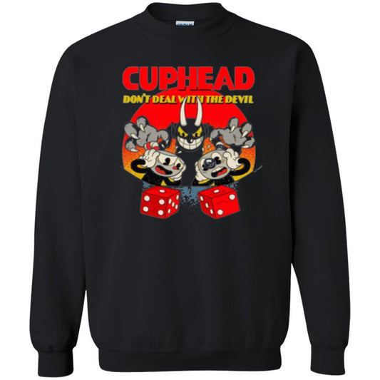 Cuphead And Mugman Devil_s Dice Video Game Graphic T-shirt Black