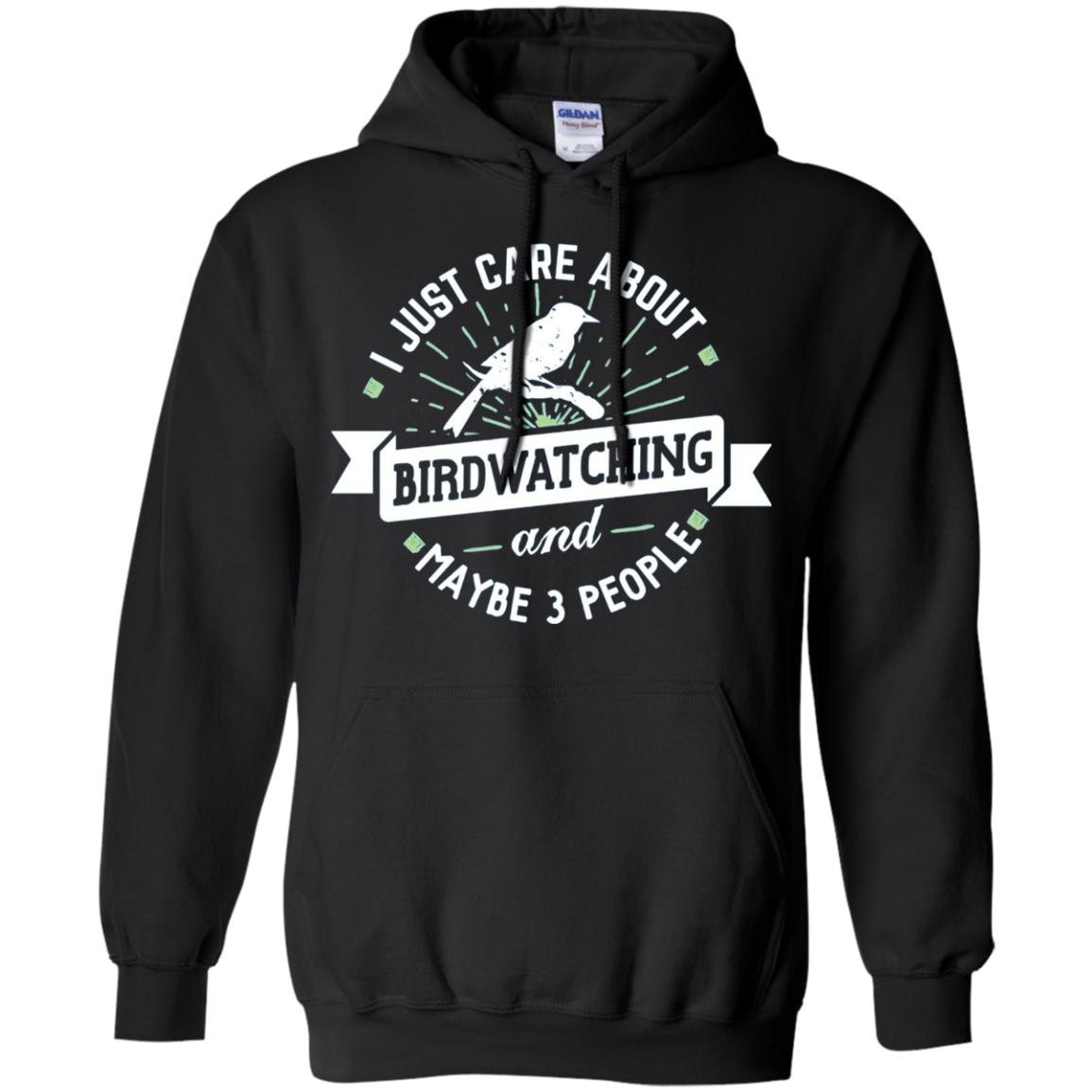 Birdwatching T-shirt I Just Care About Birdwatching Black