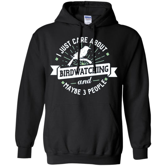 Birdwatching T-shirt I Just Care About Birdwatching Black