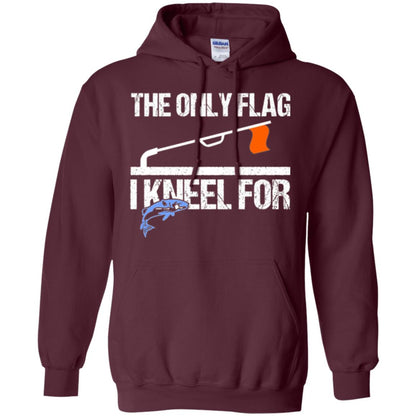 Fishing Lovers T-shirt The Only Flag I Kneel For Maroon