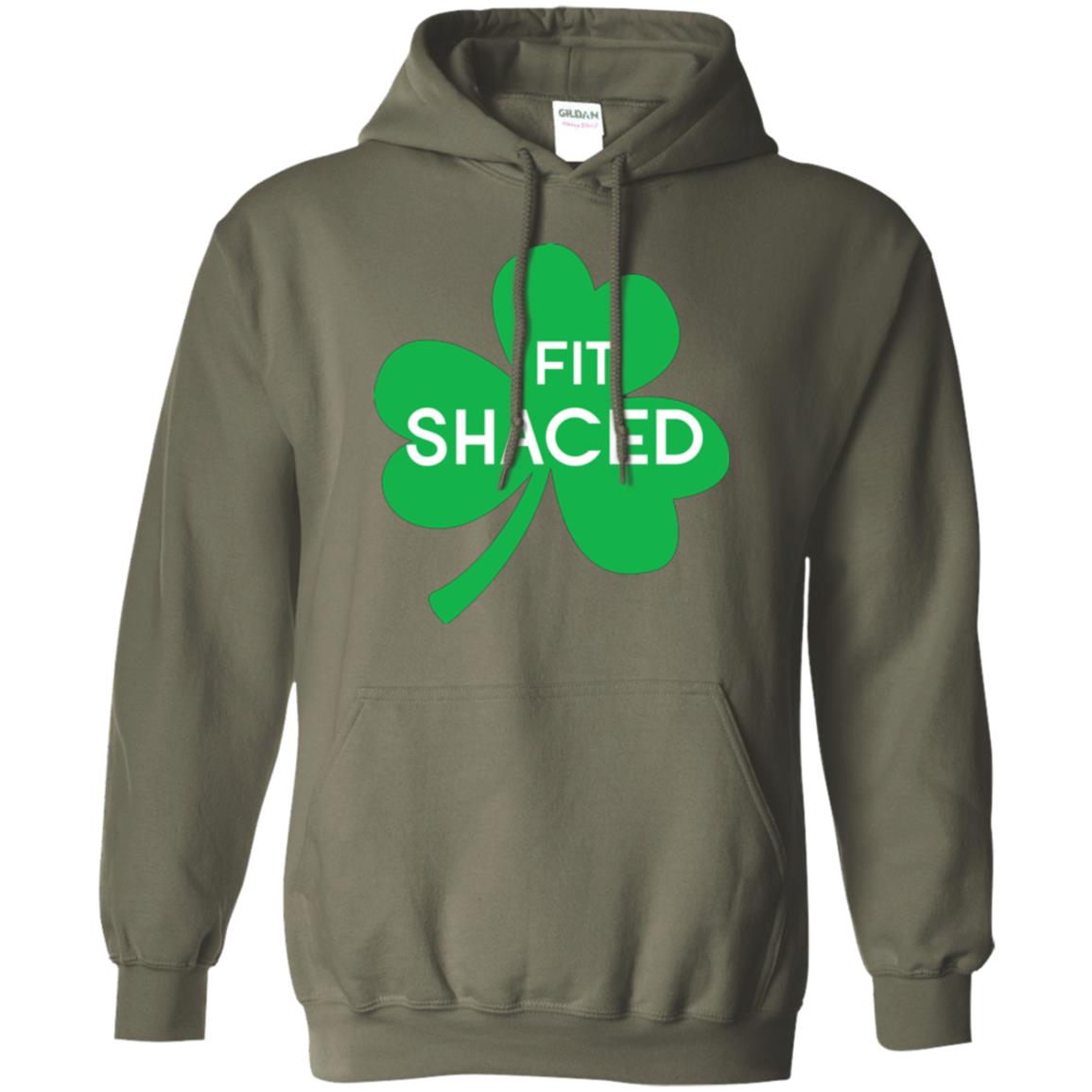 Saint Patrick's Day T-shirt Shamrocks Fit Shaced Military Green