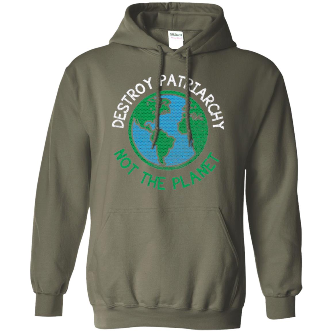 Women_s Right T-shirt Destroy The Patriarchy Not The Planet Military Green