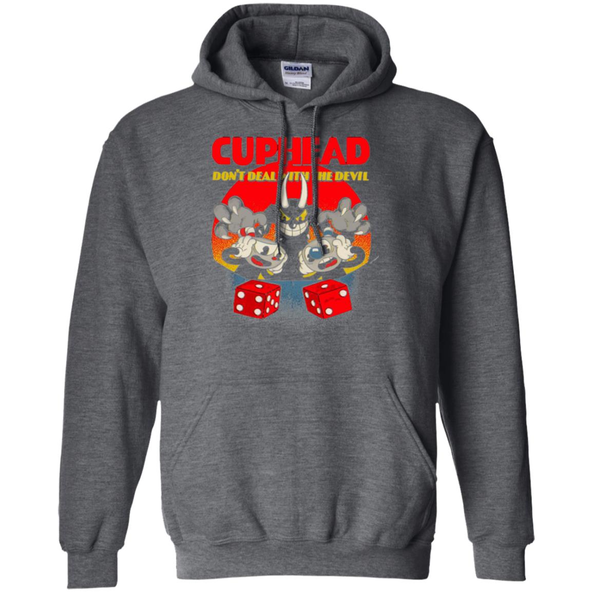 Video Game T-shirt Cuphead And Mugman Devil_s Dice Dark Heather