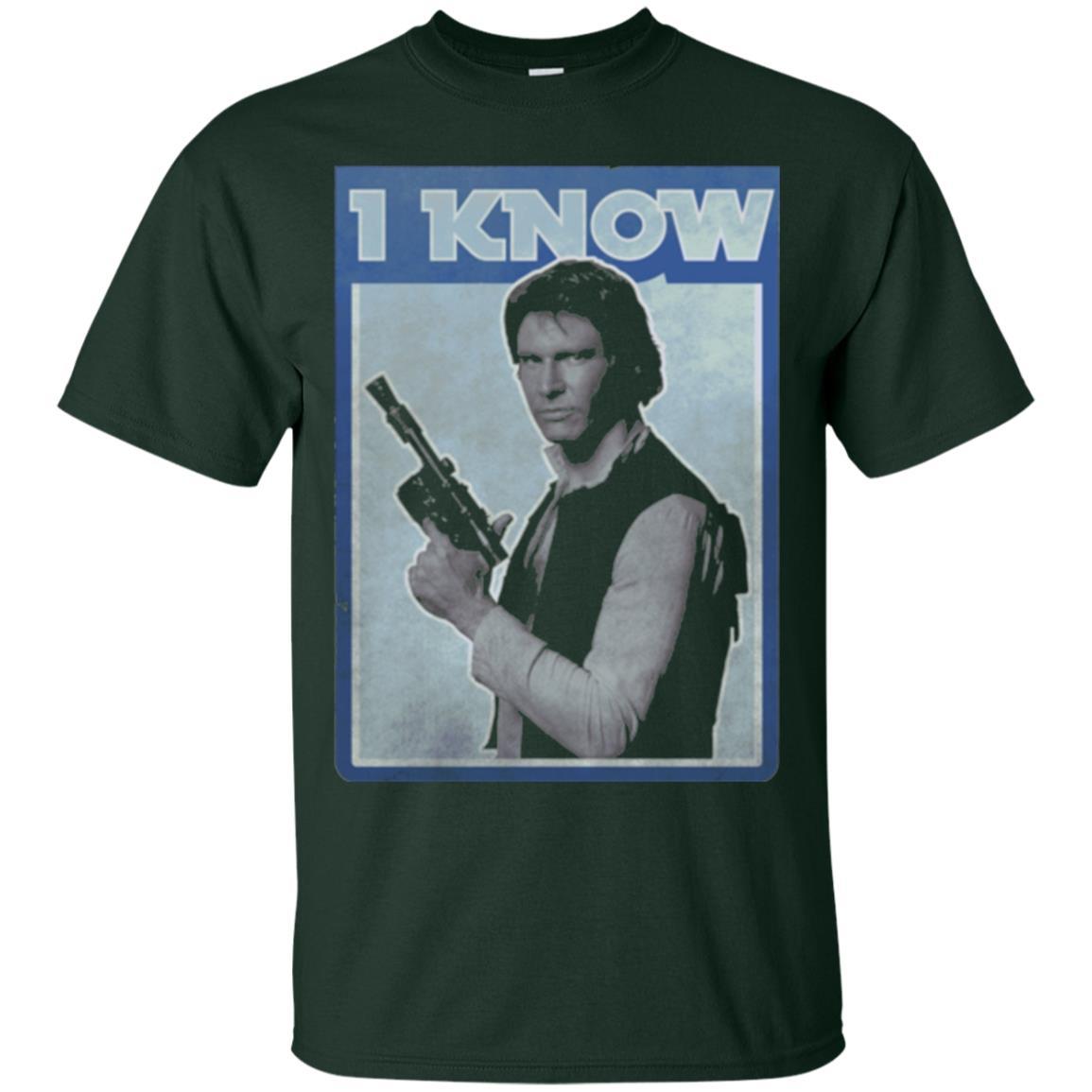 Film T-shirt Han Solo Iconic Unscripted I Know Graphic Forest Green