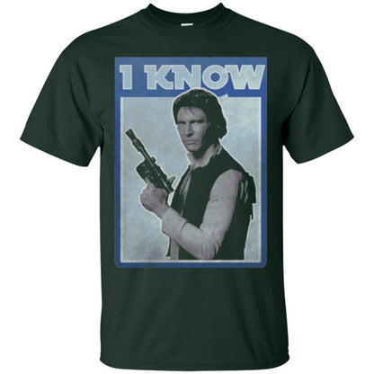 Film T-shirt Han Solo Iconic Unscripted I Know Graphic Forest Green