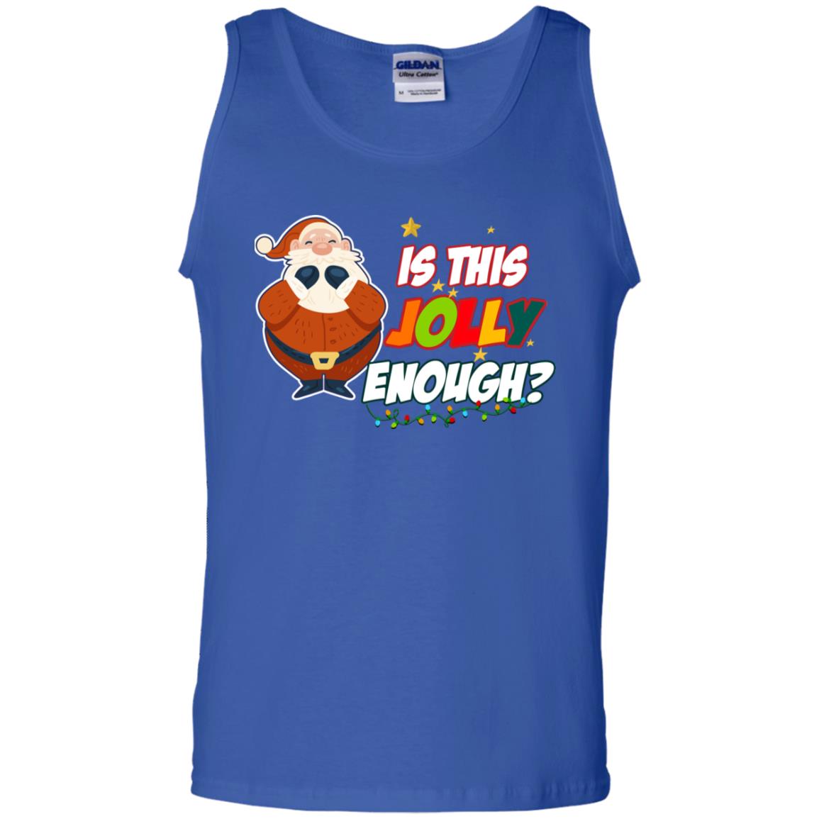Is This Jolly Enough Santa Claus X-mas Quote Shirt Royal