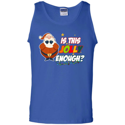 Is This Jolly Enough Santa Claus X-mas Quote Shirt Royal