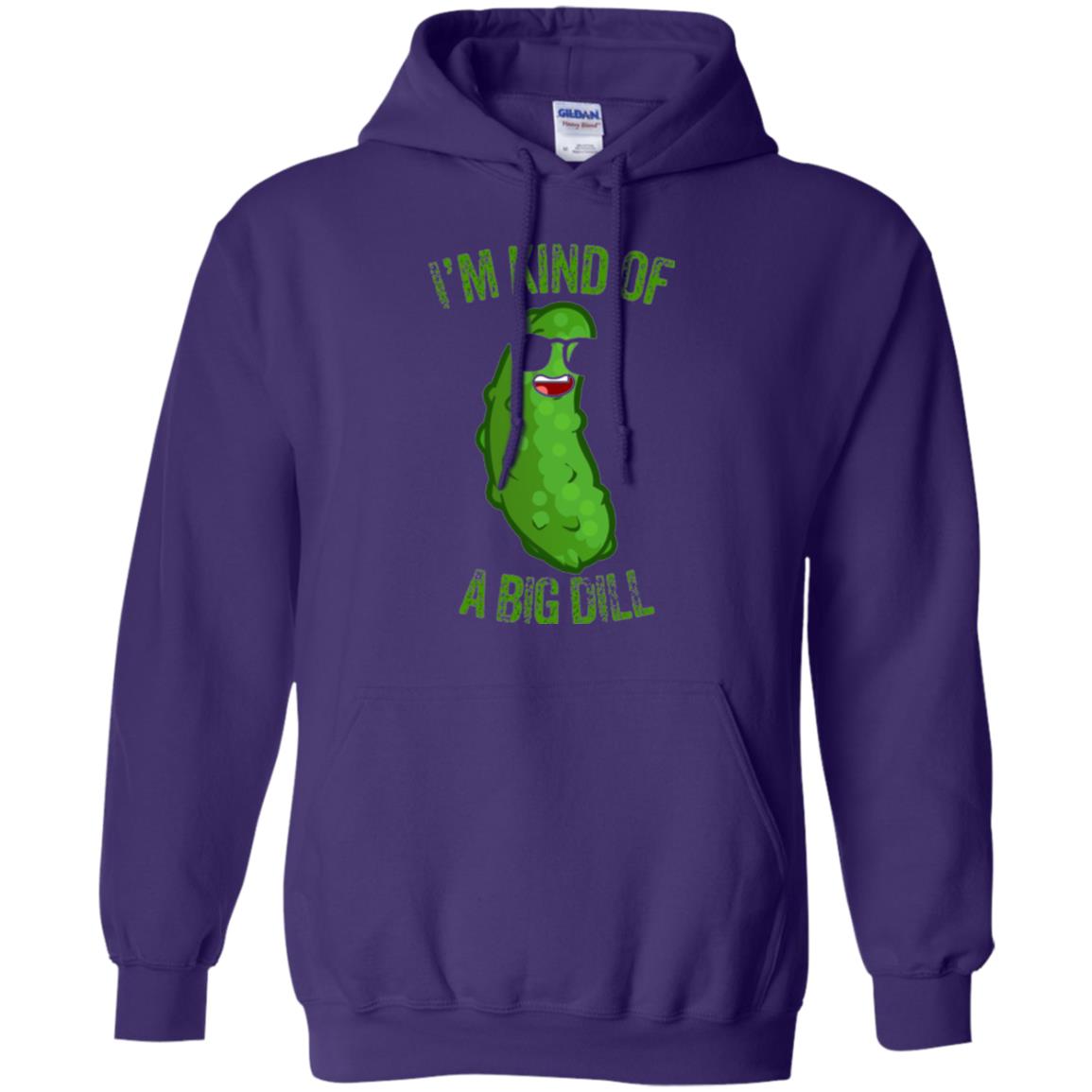 Funny Pickle T-shirt I_m Kind Of A Big Dill Purple