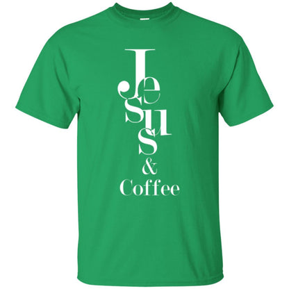 Merry Christas T-shirt Jesus And Coffee Irish Green