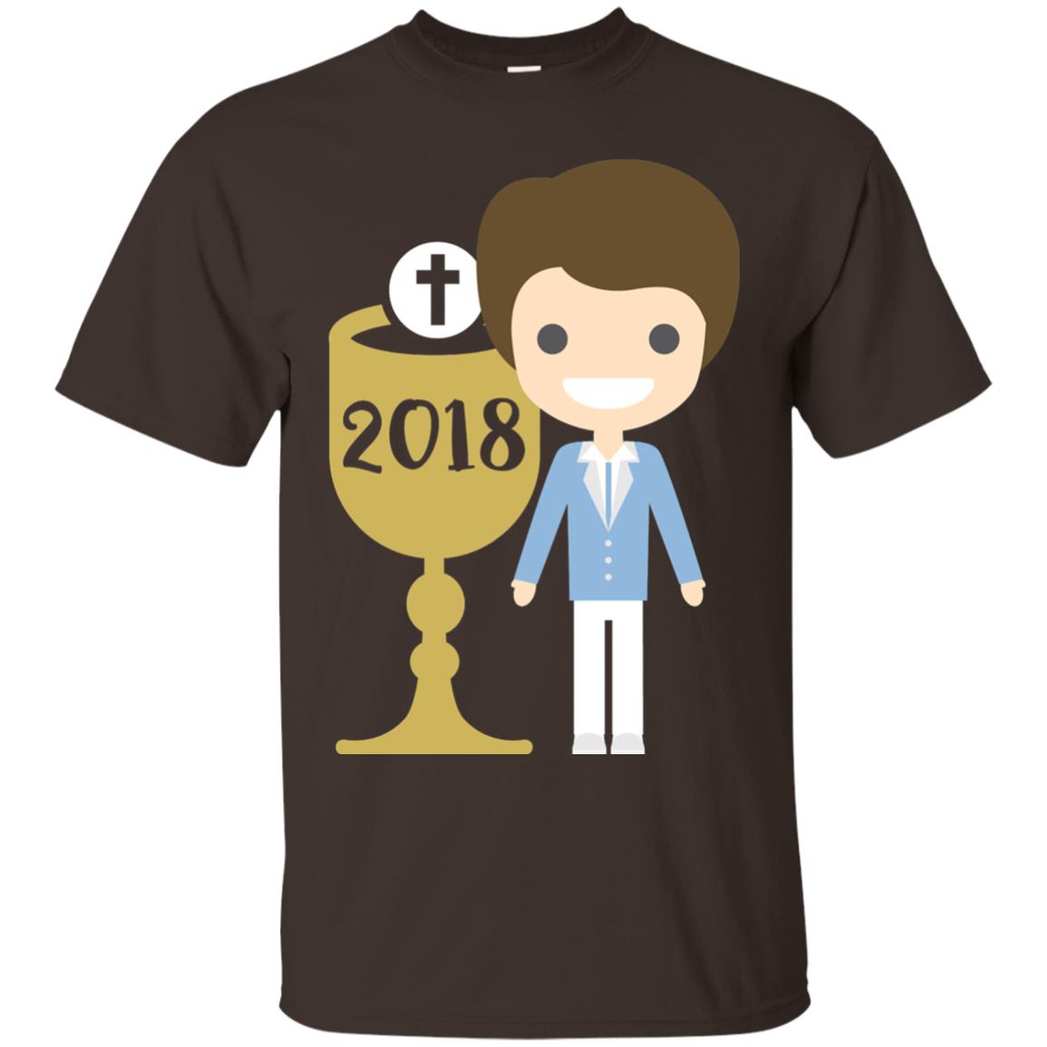 First Communion 2018 1st Holy Communion Shirt Dark Chocolate