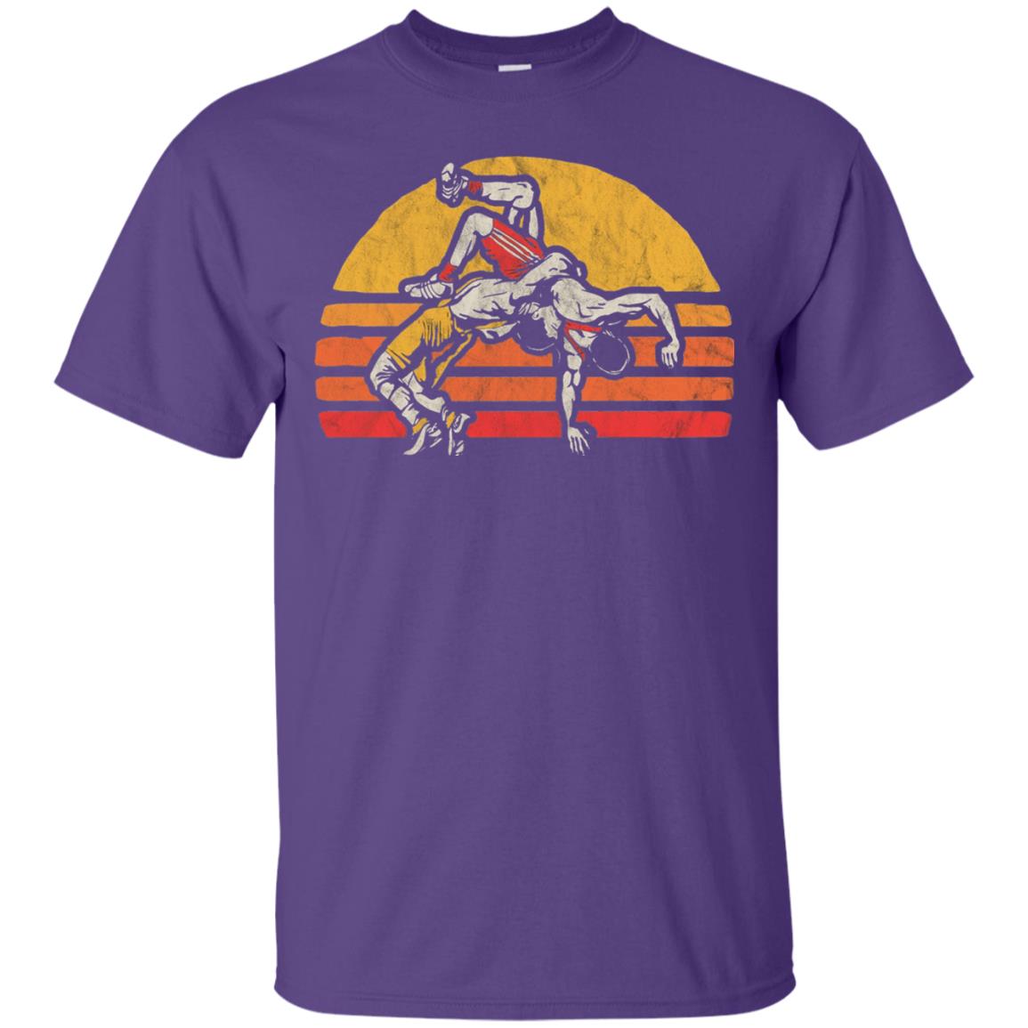 Vintage Wrestling Graphic Wrestler T-shirt Purple