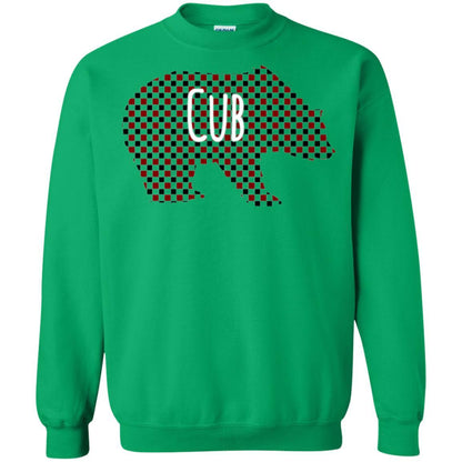 Family Christmas T-shirt Red Plaid Cub Bear Irish Green