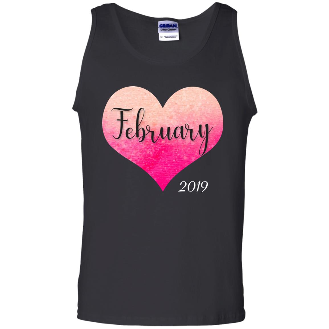 Pregnancy Reveal Announcement Party February 2019 ShirtG220 Gildan 100% Cotton Tank Top