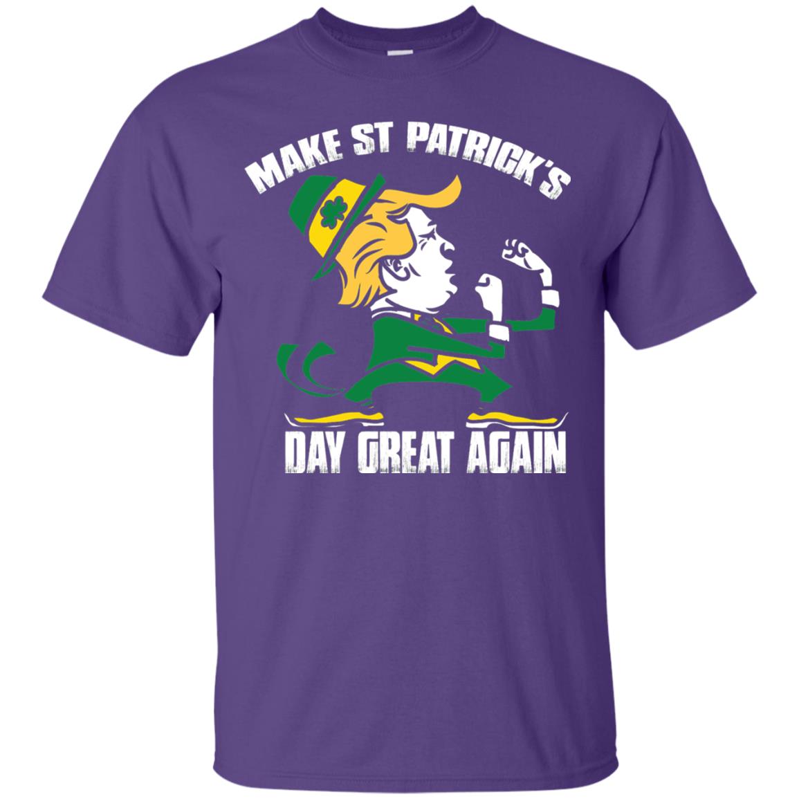 Trump Make St Patricks Day Great Again Funny Trump T-shirt Purple