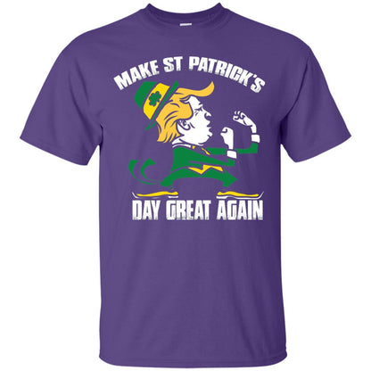 Trump Make St Patricks Day Great Again Funny Trump T-shirt Purple