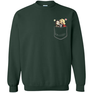 Thornloki In Pocket Movie ShirtG180 Gildan Crewneck Pullover Sweatshirt 8 oz.