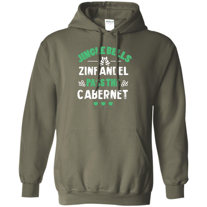 Christmas T-Shirt Jingle Bells Zinfandel Pass The Cabernet Military Green