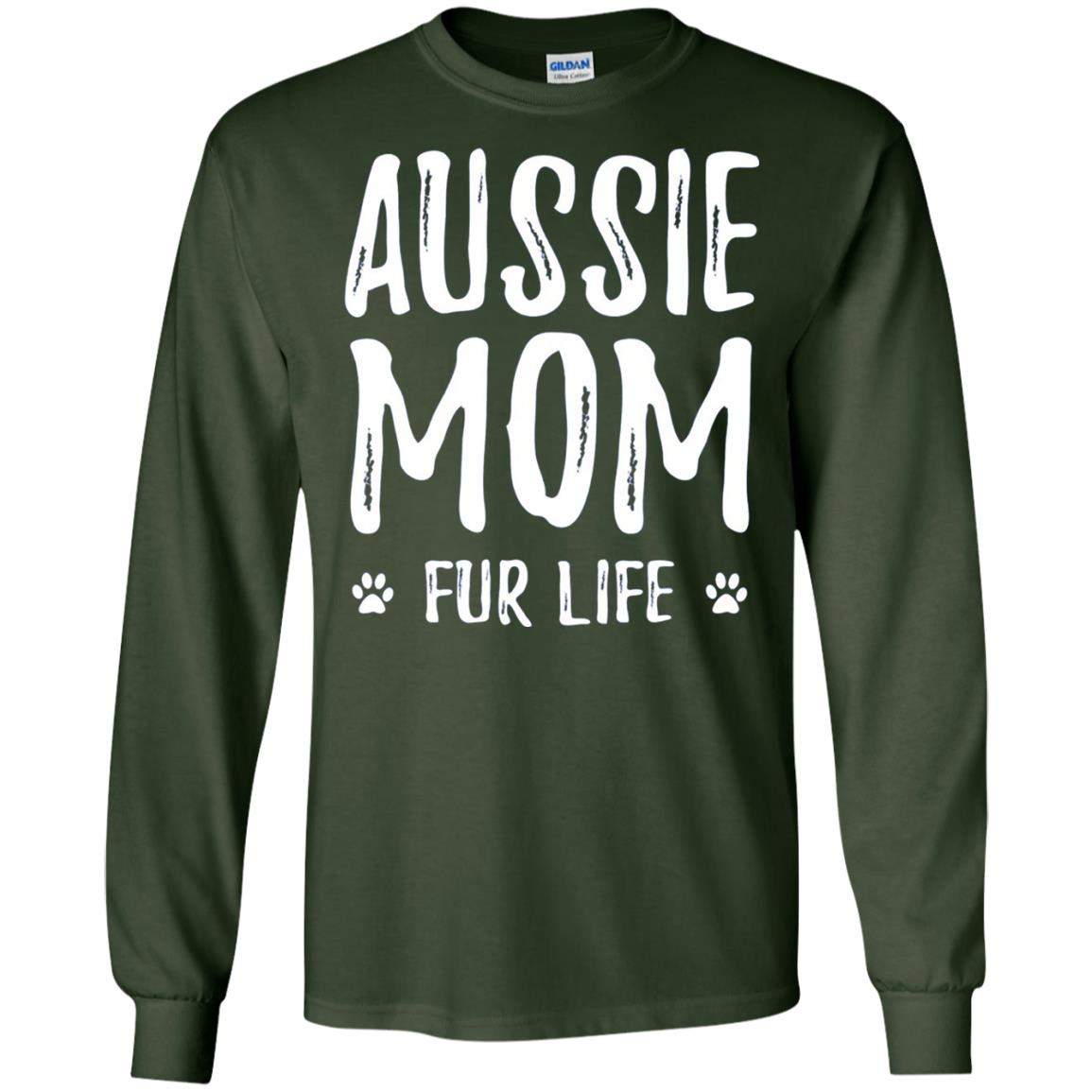 Aussie Mom Fur Life T-shirt Forest Green