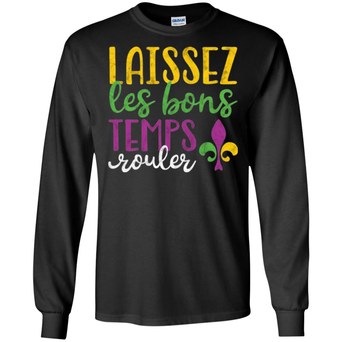 Mardi Gras T-shirt Laissez Les Bons Temps Rouler Black