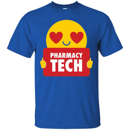 Pharmacy Tech T-shirt Heart Eye Emoji Royal