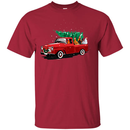 Chickens On Car Merry Christmas Gift Shirt For Mens Womens Cardinal